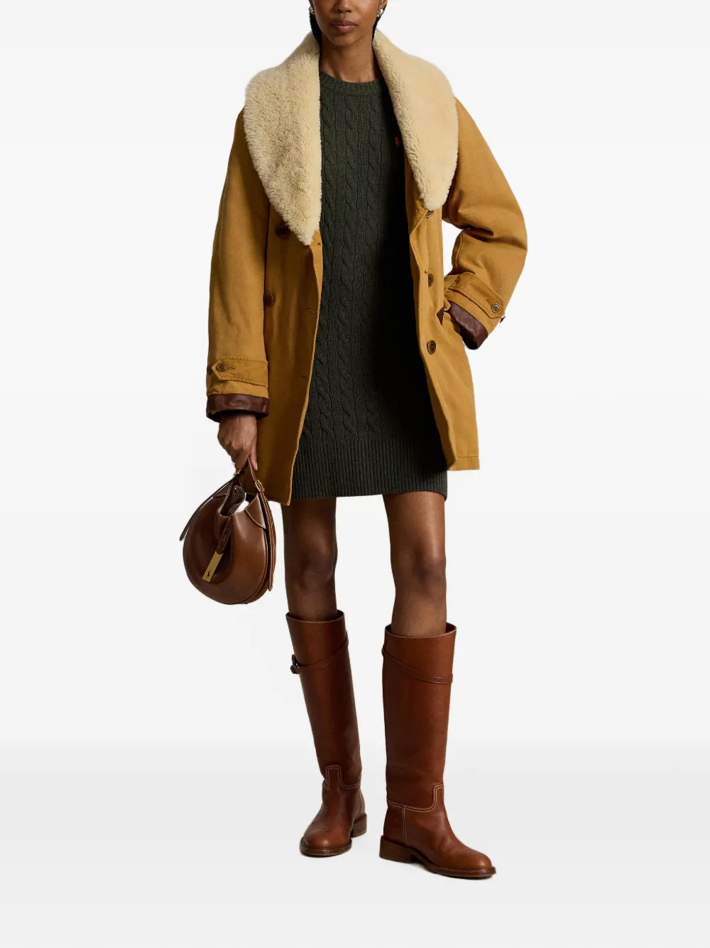 Polo Ralph Lauren Jurk met lange mouwen Groen