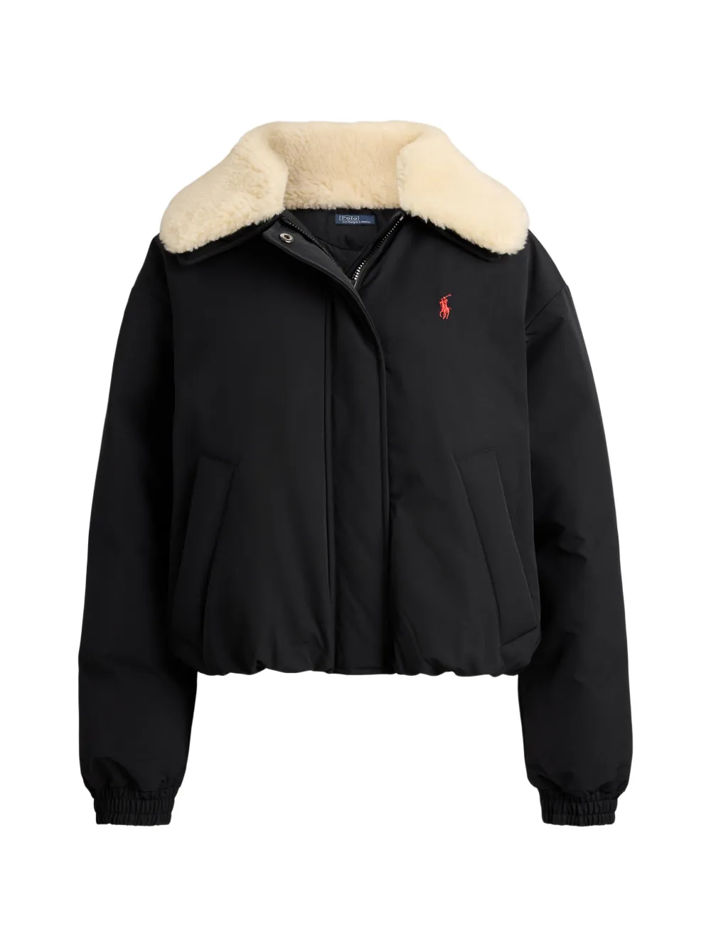 Polo Ralph Lauren High-pile-collar Down Puffer Jacket In Black