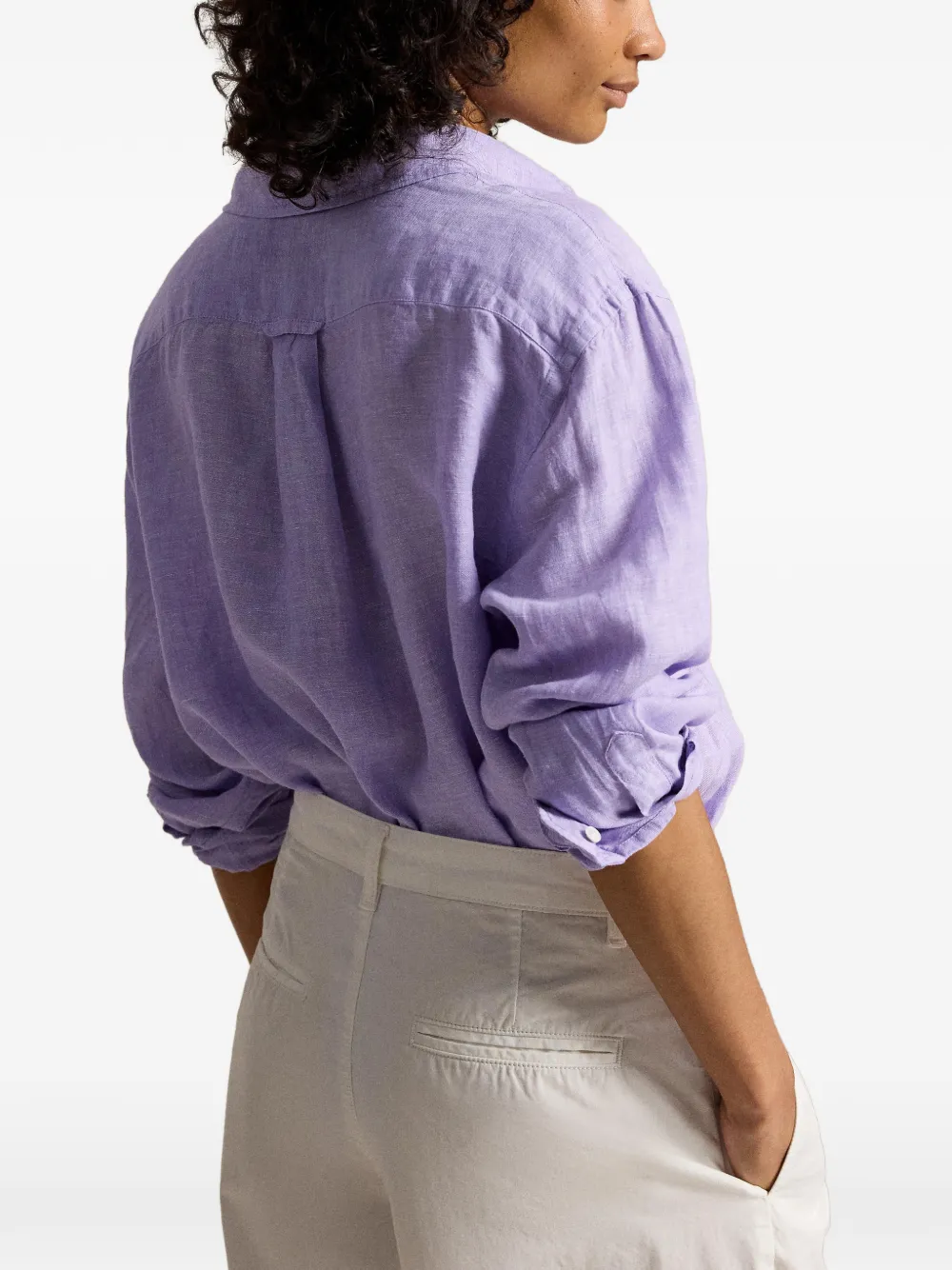 Polo Ralph Lauren Wimbledon blouse met borduurwerk Paars