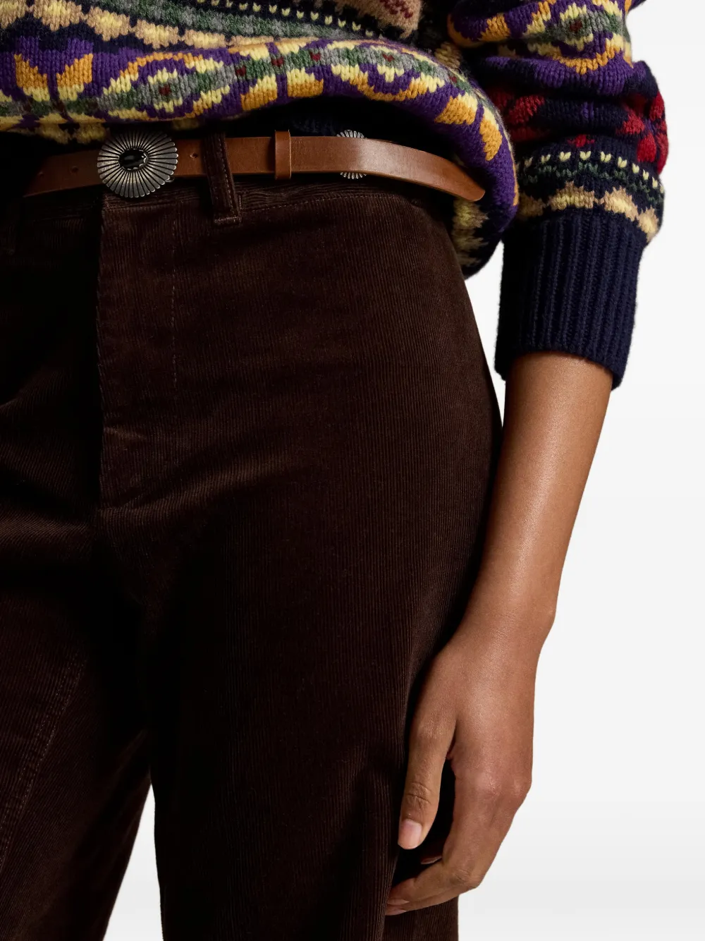 Polo Ralph Lauren Corduroy Wide-leg Trousers in Brown, view 5