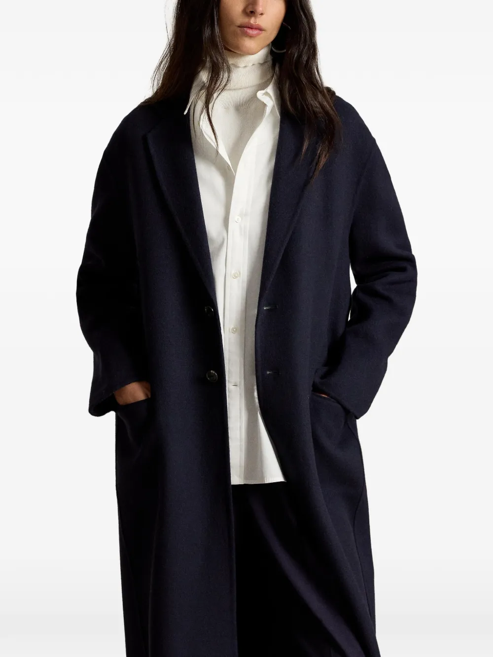 Polo Ralph Lauren Jas met enkele rij knopen Blauw