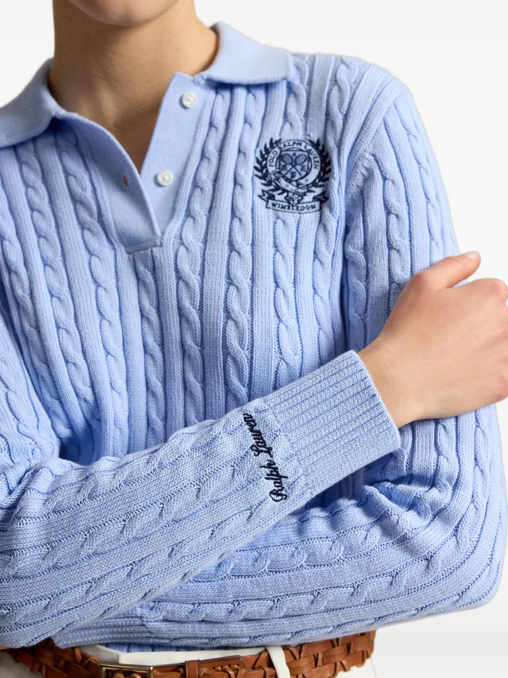 Polo Ralph Lauren Wimbledon polotrui met borduurwerk Blauw