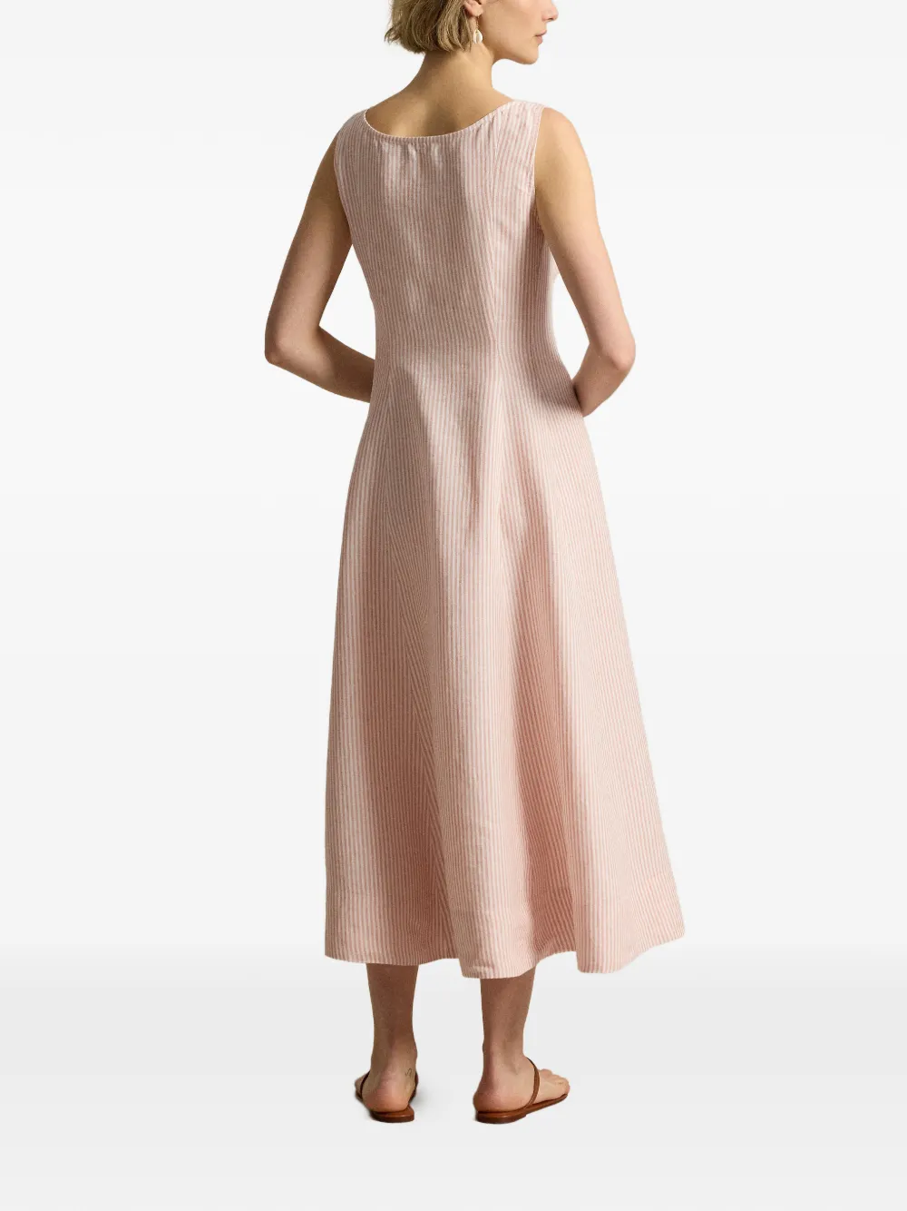 Polo Ralph Lauren Gestreepte midi-jurk Roze