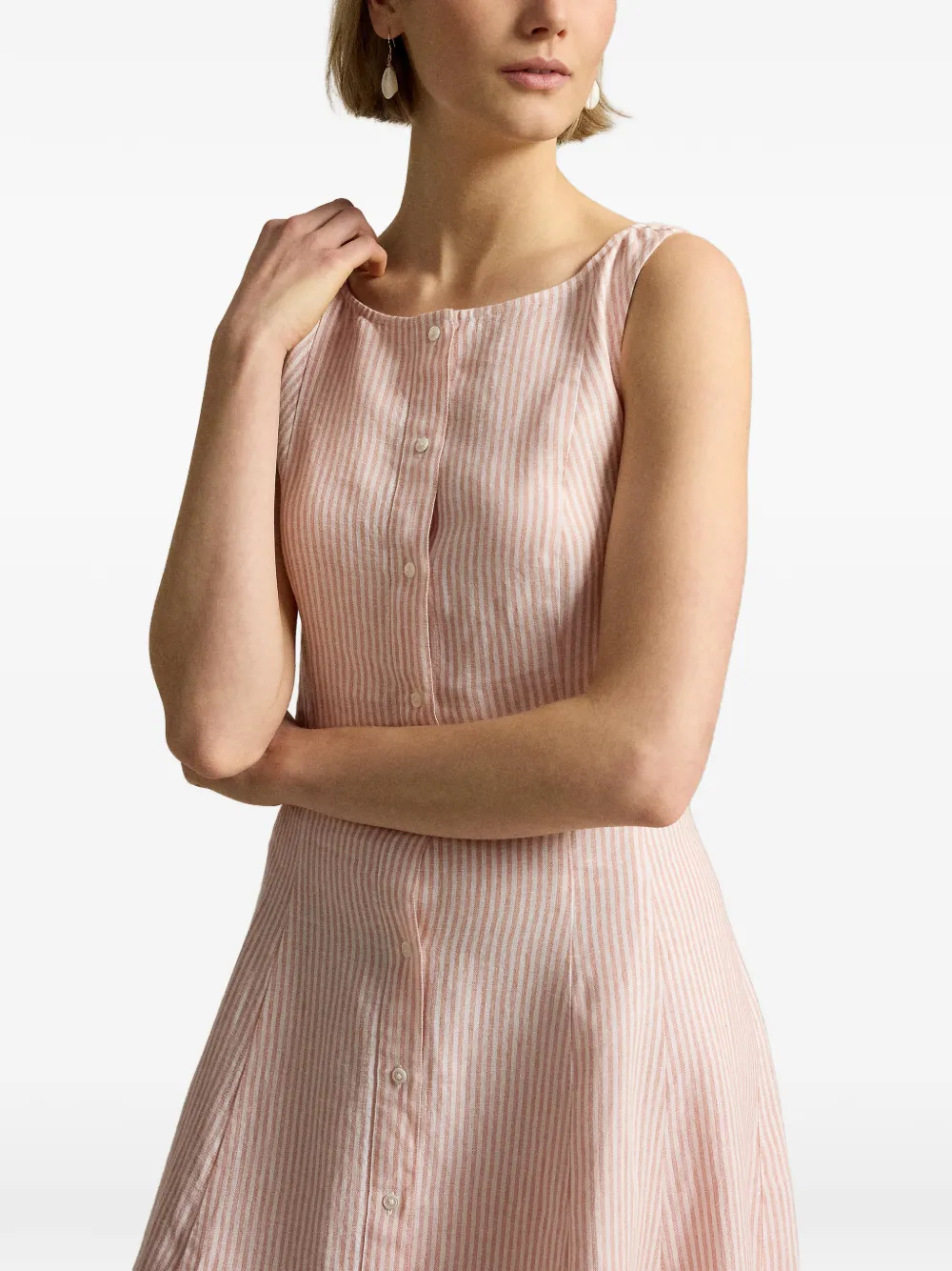 Polo Ralph Lauren Gestreepte midi-jurk Roze