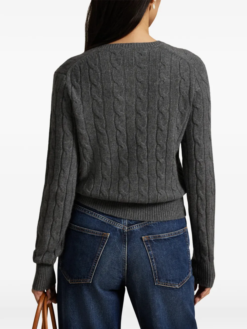 Polo Ralph Lauren Kabelgebreid vest met ronde hals Grijs