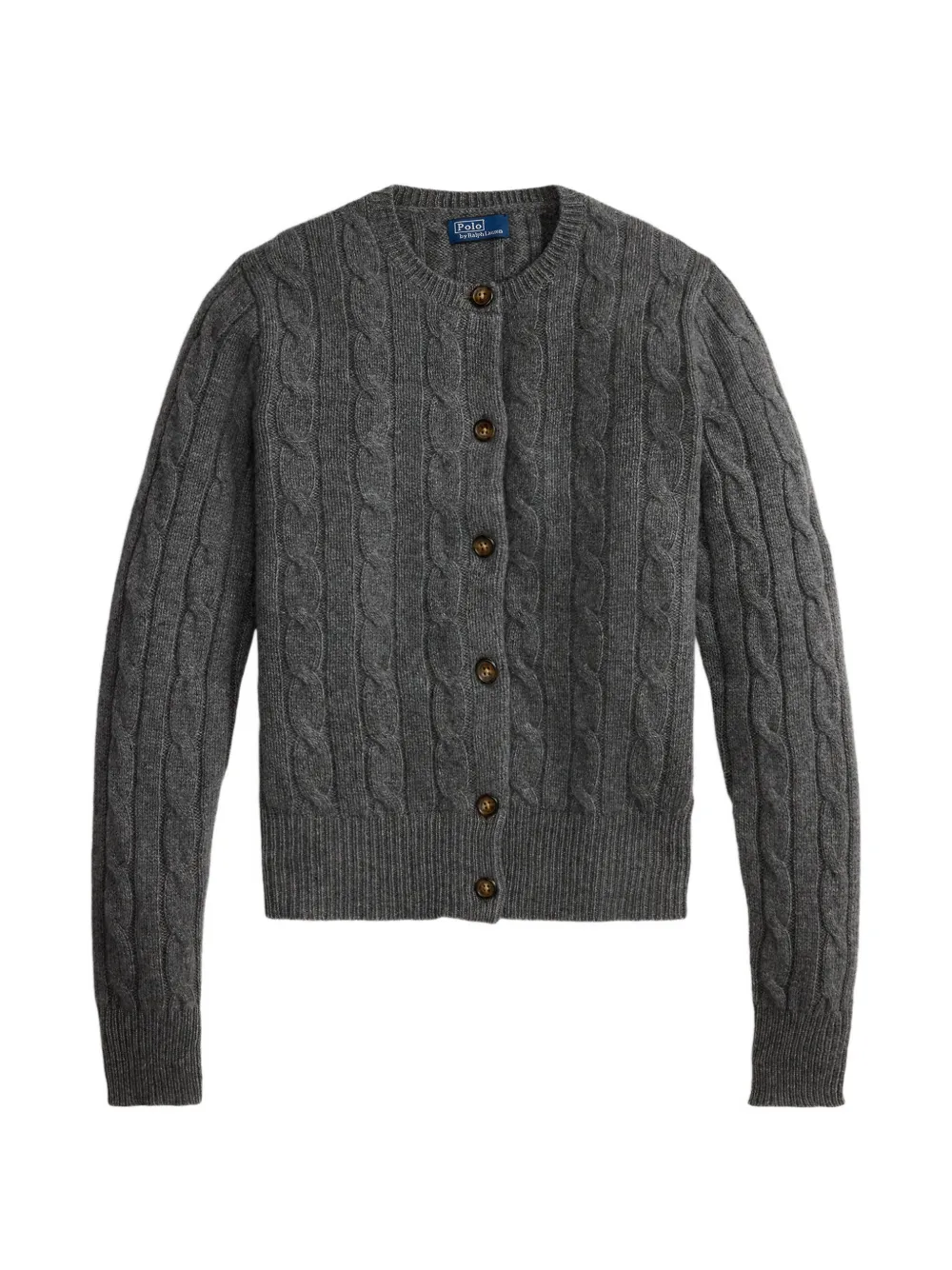 Polo Ralph Lauren cable-knit crewneck cardigan - Grigio