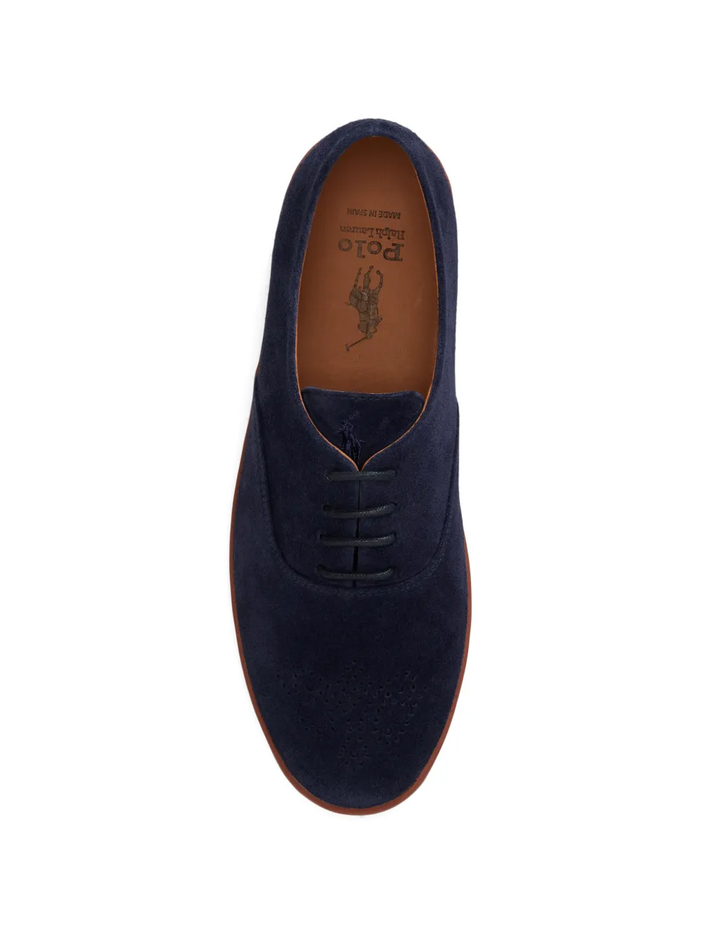 Polo Ralph Lauren Lace-up Leather Sneakers in Blue, view 4
