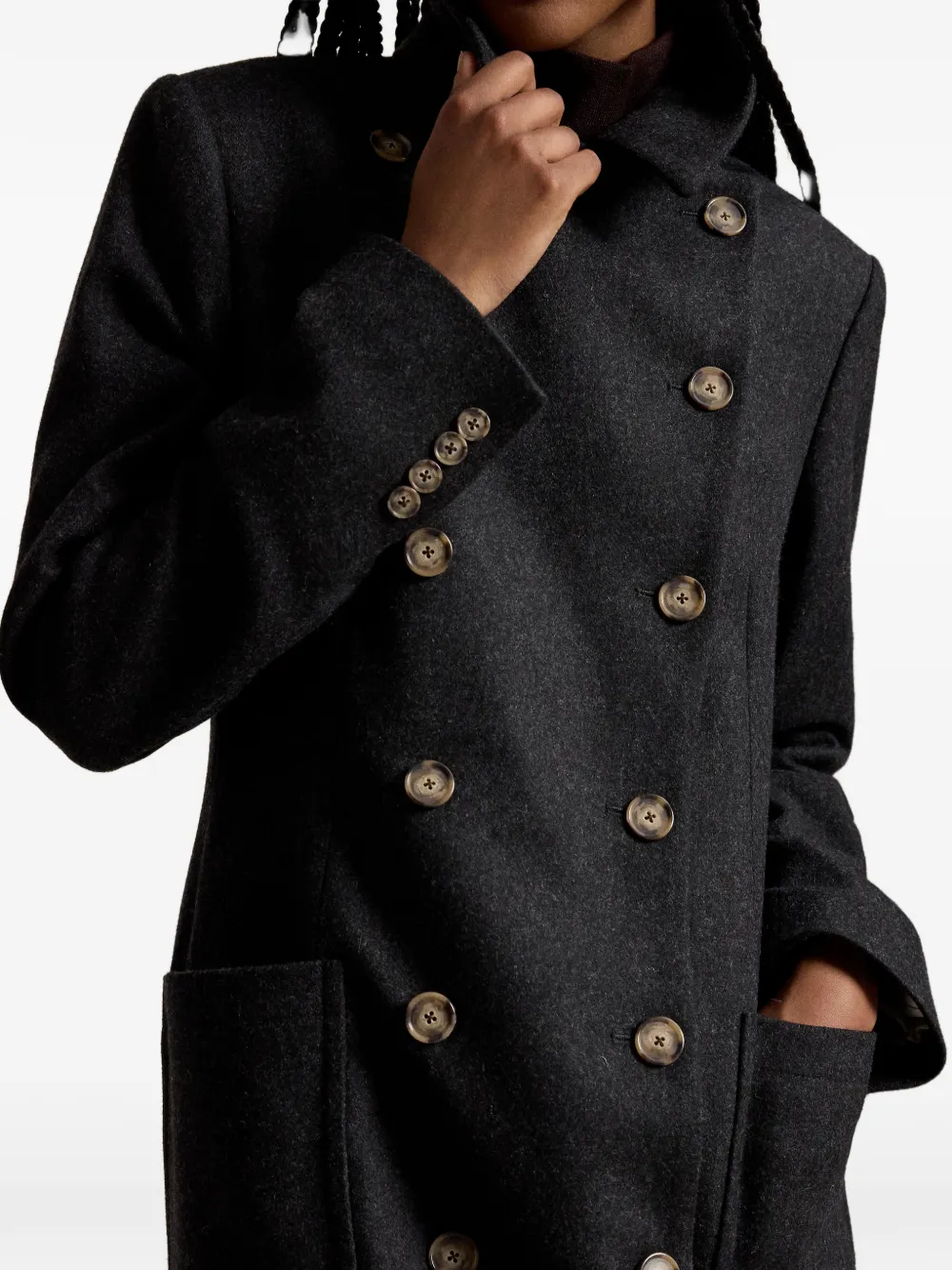 Polo Ralph Lauren Jas met dubbele rij knopen Grijs