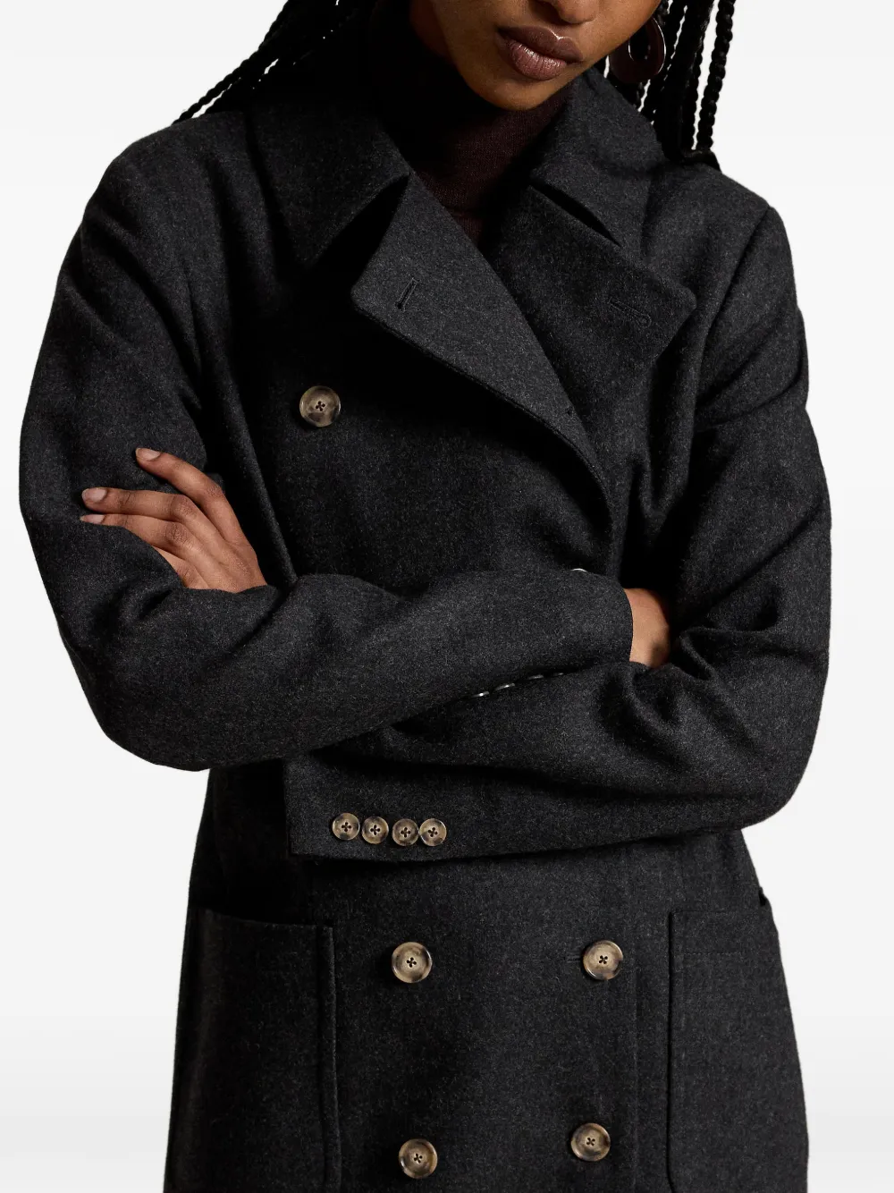 Polo Ralph Lauren Jas met dubbele rij knopen Grijs