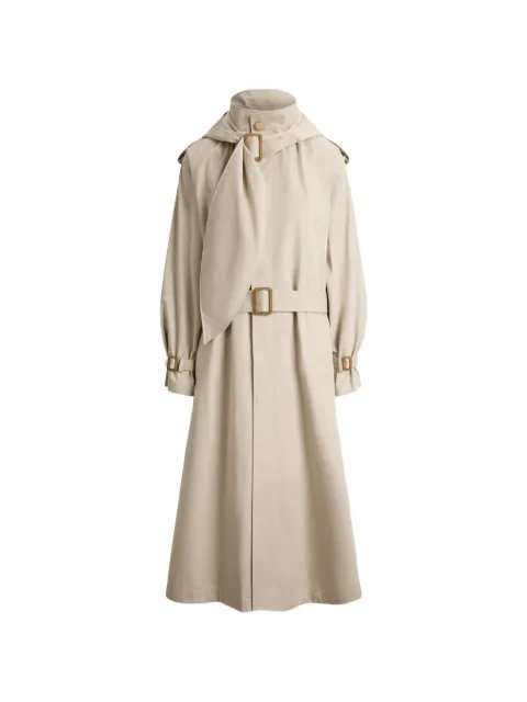 Polo Ralph Lauren buckled-scarf A-line trench coat