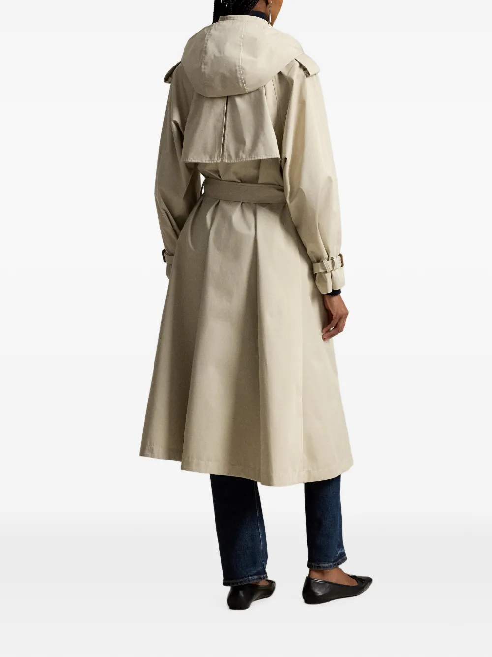 Polo Ralph Lauren Trenchcoat met A-lijn en gesp Beige