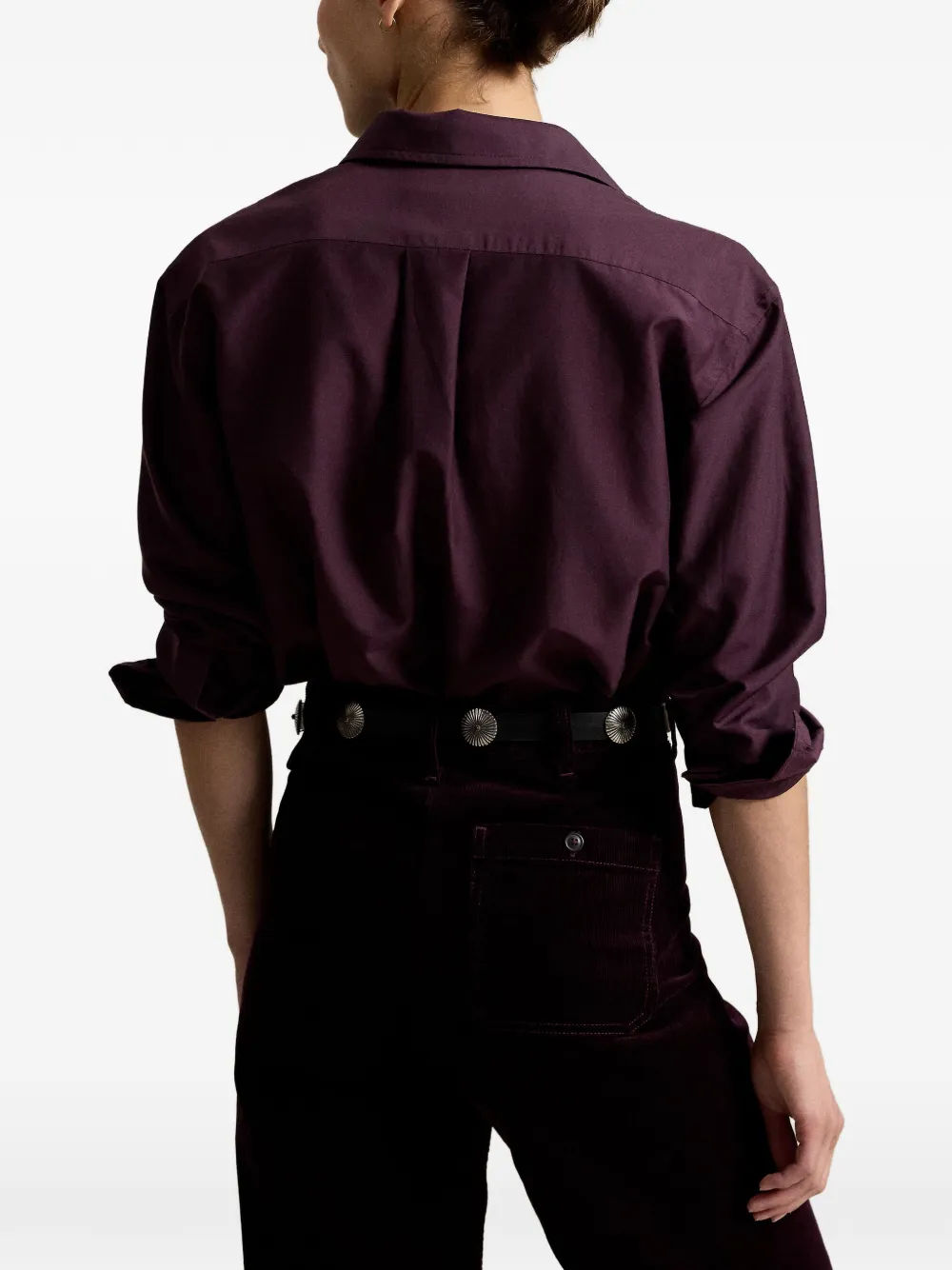 Polo Ralph Lauren Ruimvallende katoenen zijden blouse Paars