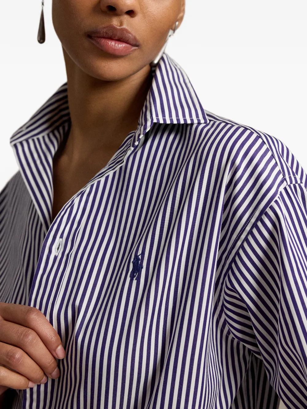 Polo Ralph Lauren Gestreept katoenen overhemd Paars