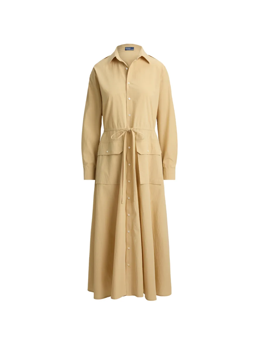 Polo Ralph Lauren Cooper Midikleid mit Kordelzug - Nude