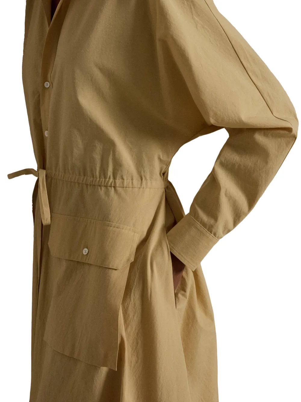 Polo Ralph Lauren Cooper midi-jurk met trekkoord Beige