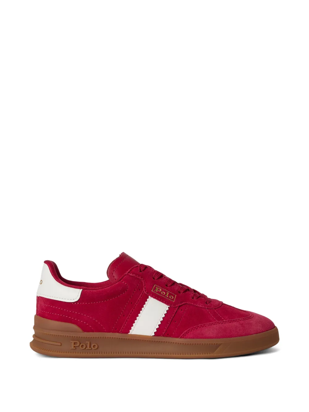 Polo Ralph Lauren Heritage Area Sneakers mit Streifen - Rot