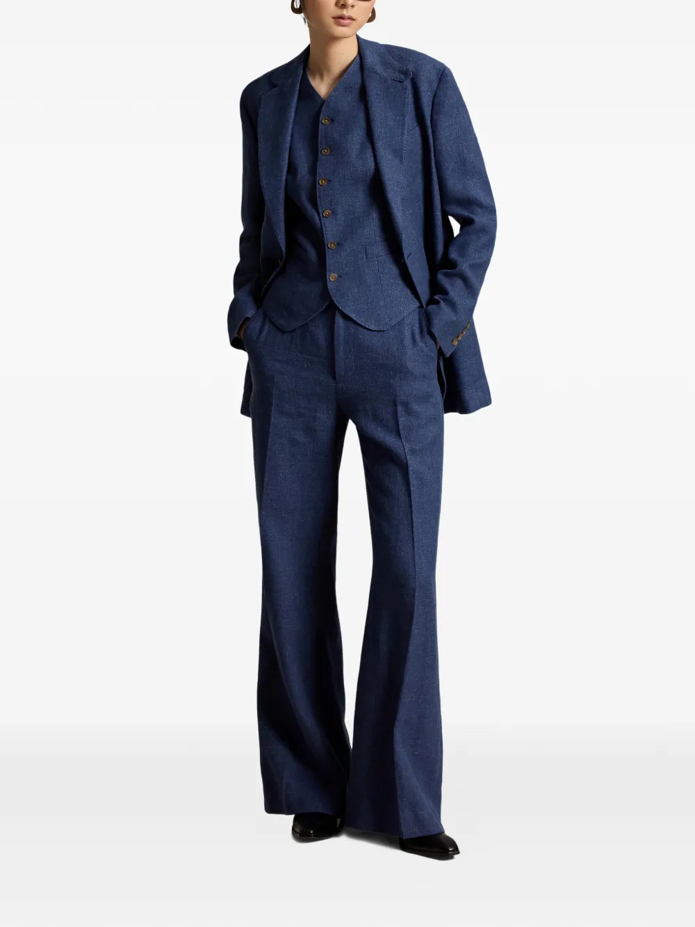 Polo Ralph Lauren High rise flared broek Blauw