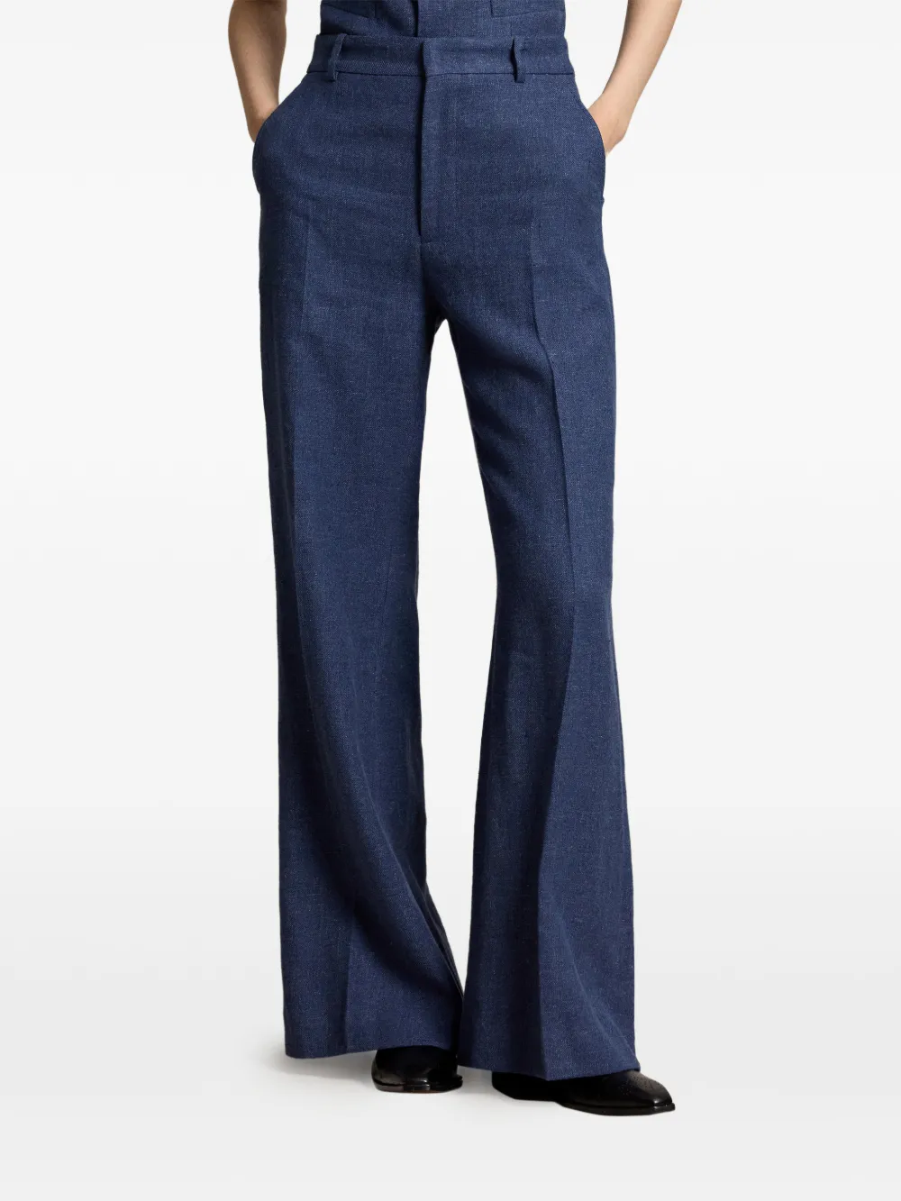 Polo Ralph Lauren High rise flared broek Blauw