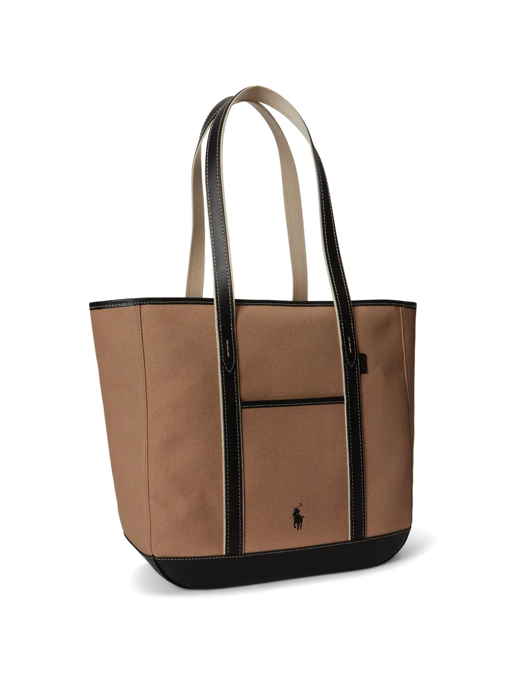 Polo Ralph Lauren Canvas shopper met leren afwerking Bruin
