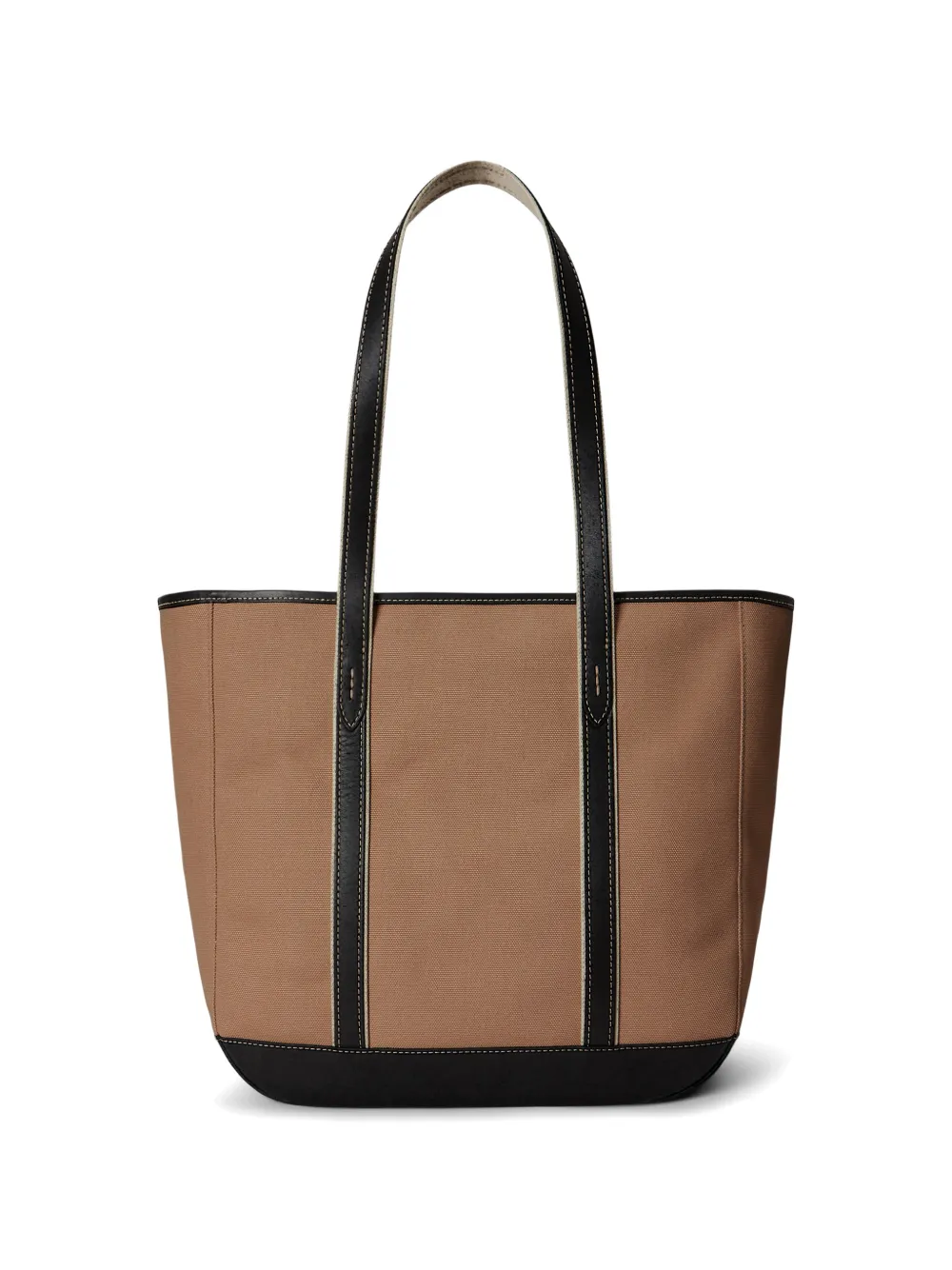 Polo Ralph Lauren Canvas shopper met leren afwerking Bruin