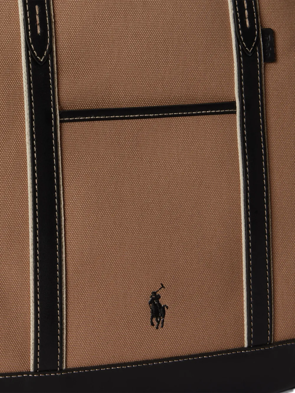 Polo Ralph Lauren Canvas shopper met leren afwerking Bruin