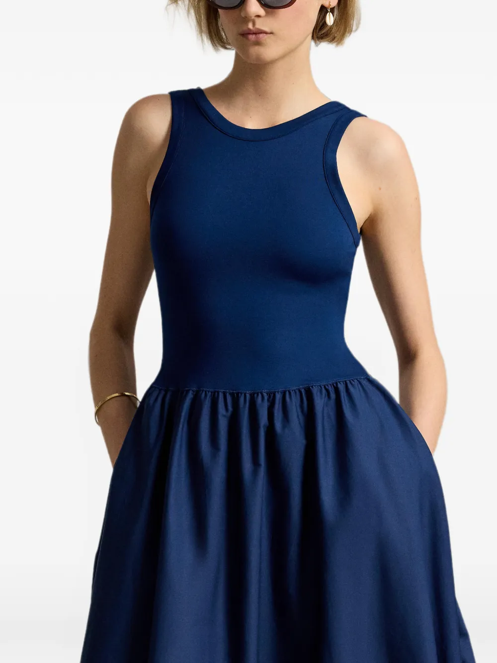 Polo Ralph Lauren Mouwloze A-lijn maxi-jurk Blauw