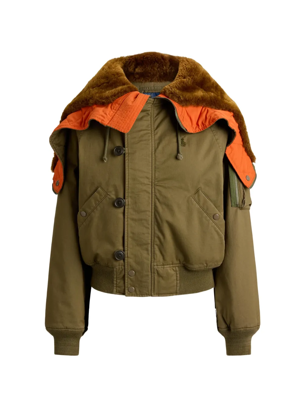 Polo Ralph Lauren N2a Fliegerjacke mit Kragen aus Faux Fur - Grün