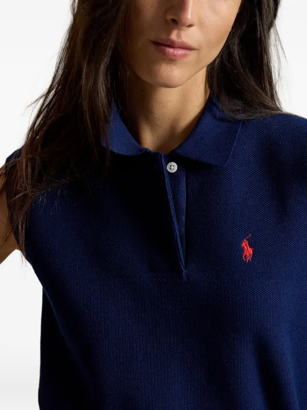 Polo Ralph Lauren クロップド ノースリーブセーター | ブルー