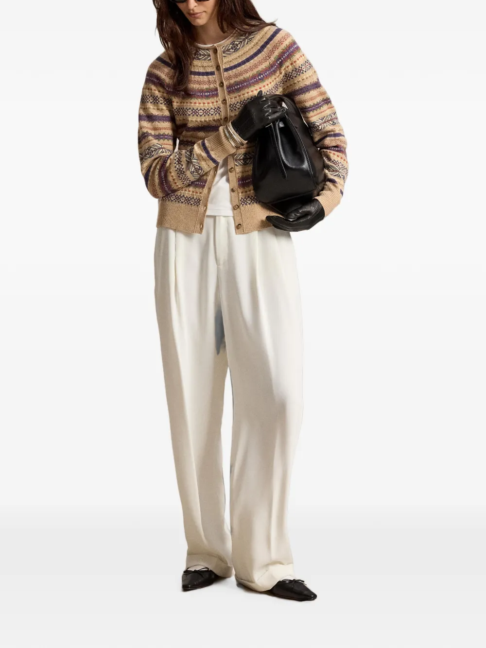 Polo Ralph Lauren Fair Isle-geïnspireerd vest van wolmix Beige