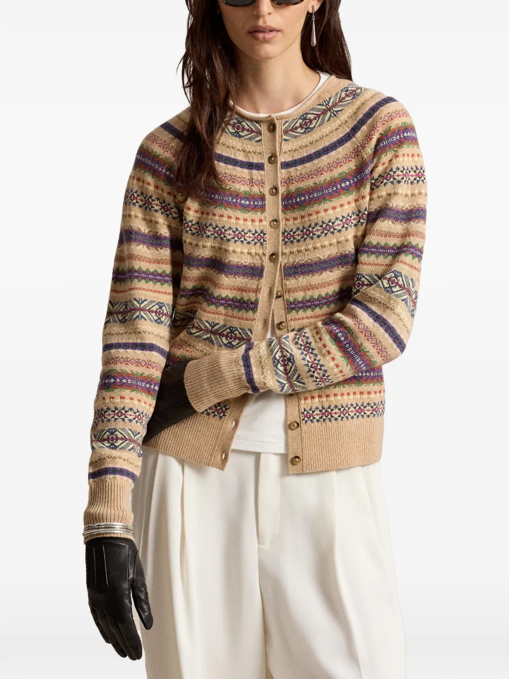 Polo Ralph Lauren Fair Isle-geïnspireerd vest van wolmix Beige