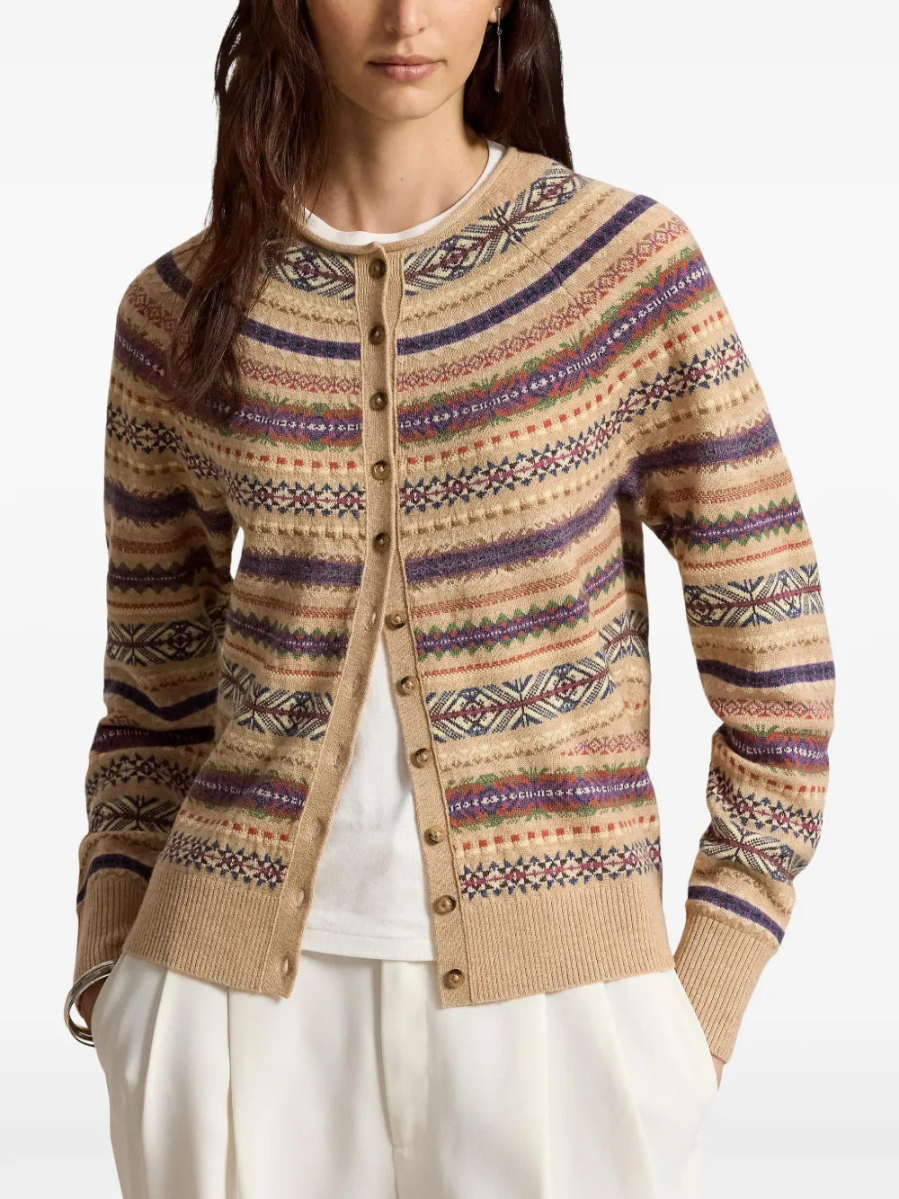 Polo Ralph Lauren Fair Isle-geïnspireerd vest van wolmix Beige