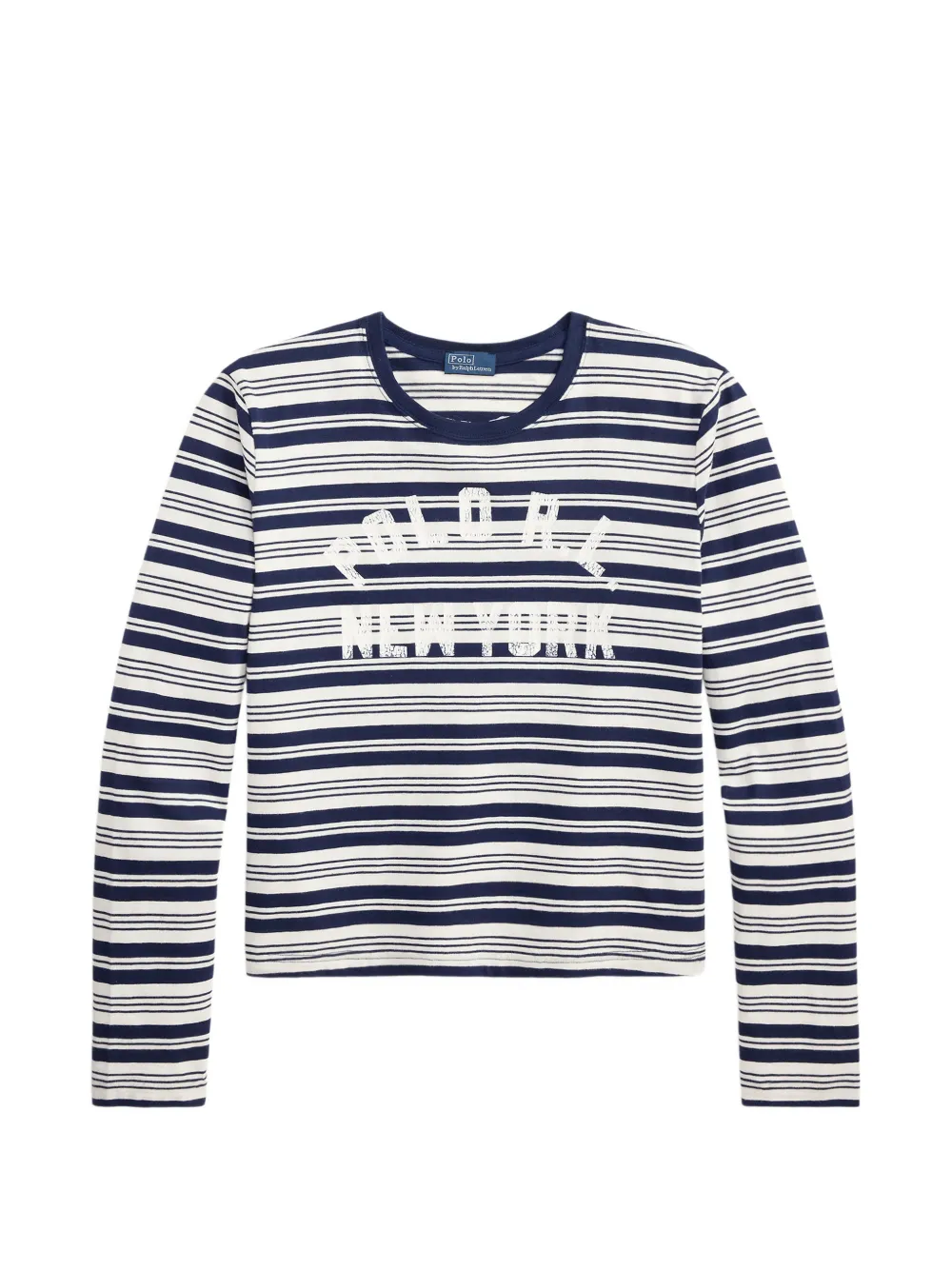 Polo Ralph Lauren Gestreiftes T-Shirt mit Logo-Print - Blau