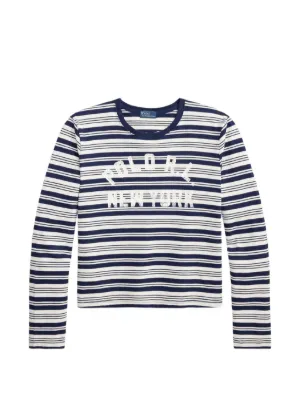 GOSHA RUBCHINSKIY Striped long-sleeve T-shirt | Blue | FARFETCH