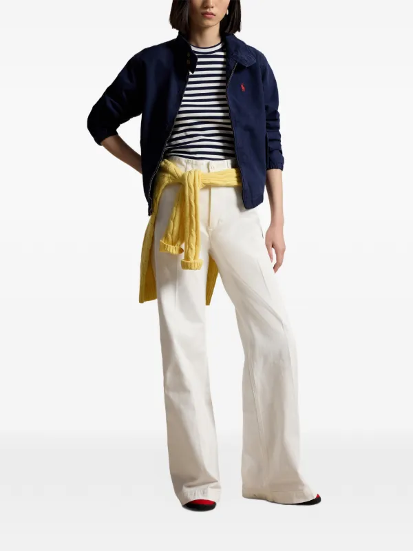 Polo Ralph Lauren high-rise Flared Trousers | White | FARFETCH
