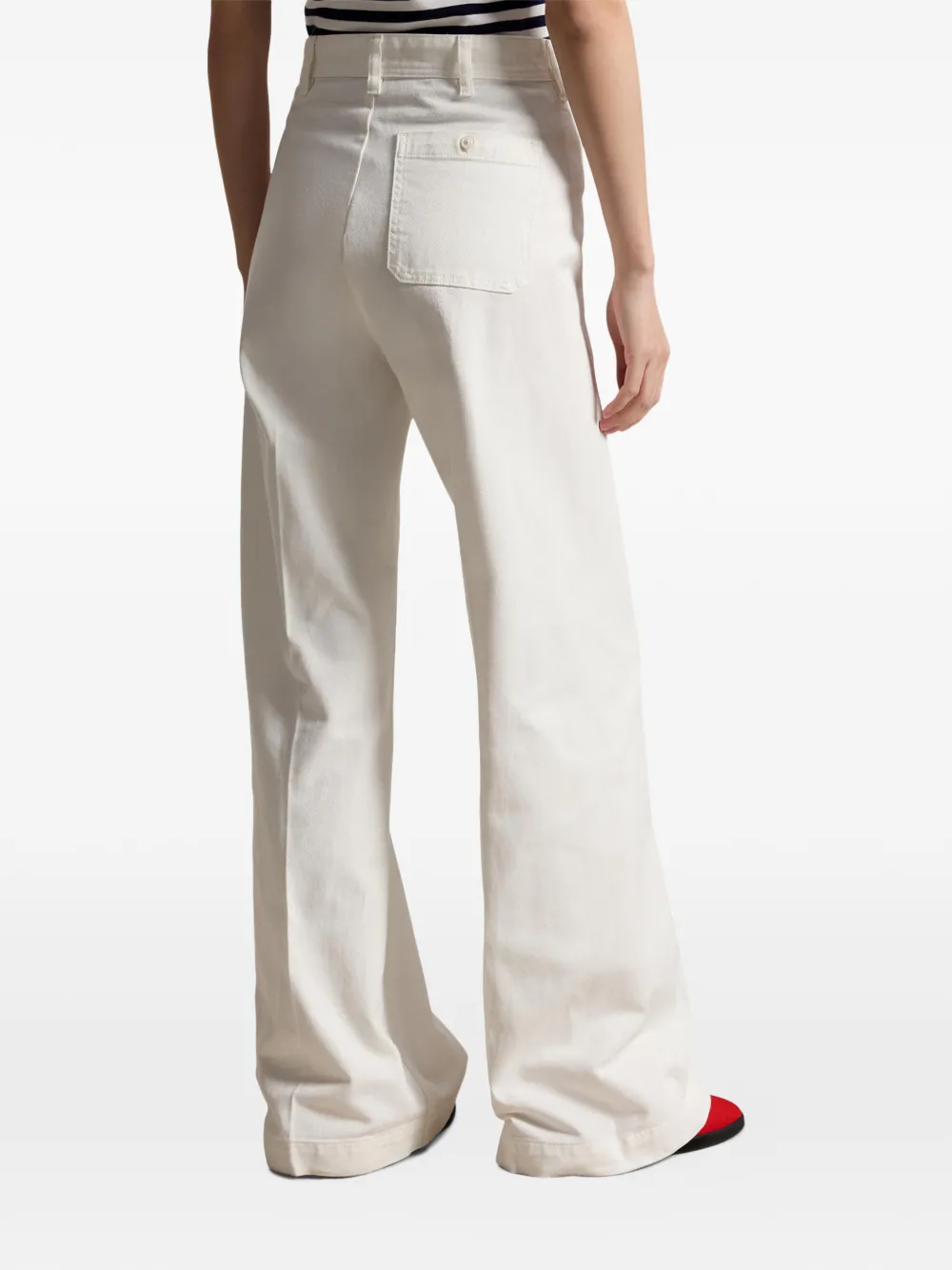 Polo Ralph Lauren High rise flared broek Wit