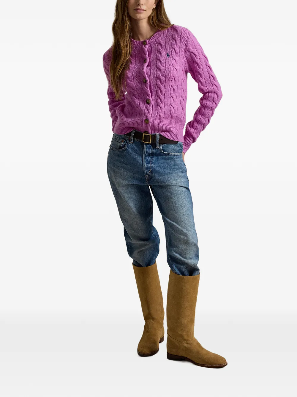 Polo Ralph Lauren Kabelgebreid vest Roze