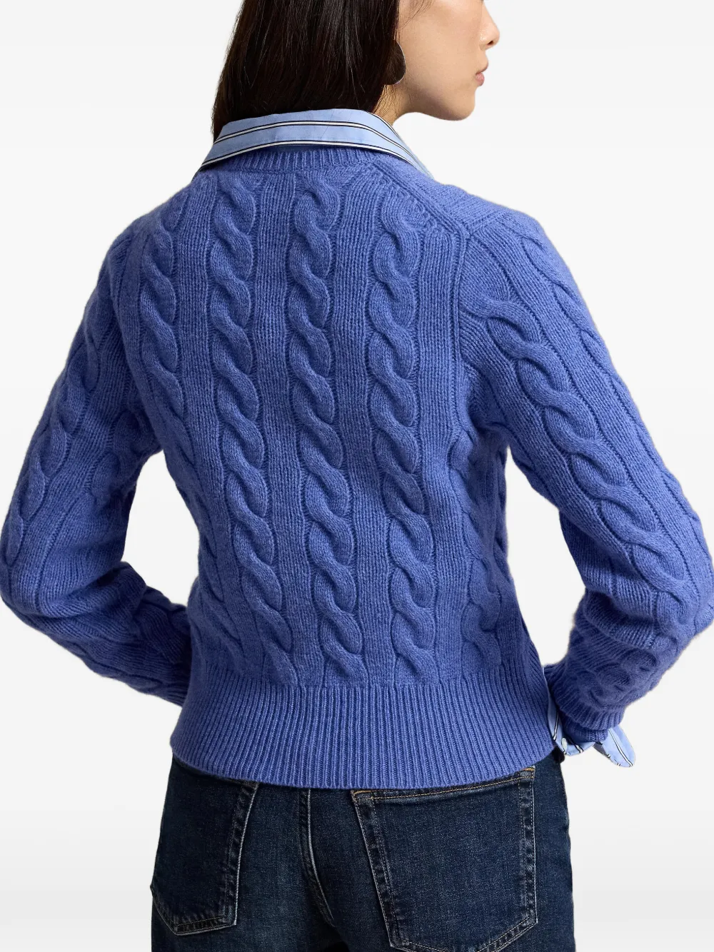 Polo Ralph Lauren Pony kabelgebreid vest Blauw
