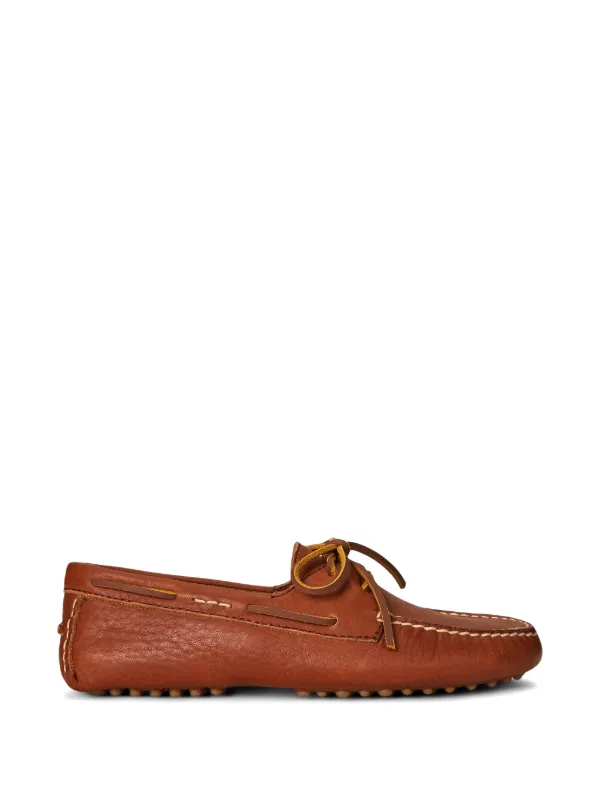 Polo Ralph Lauren Laces Leather Loafers in Brown