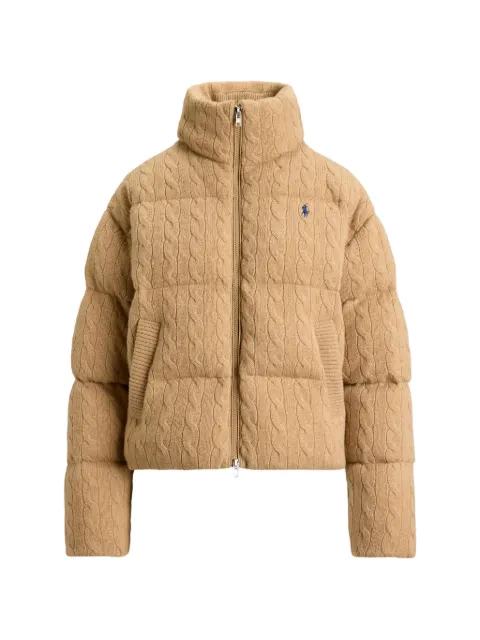 Polo Ralph Lauren cable wool-cashmere puffer jacket