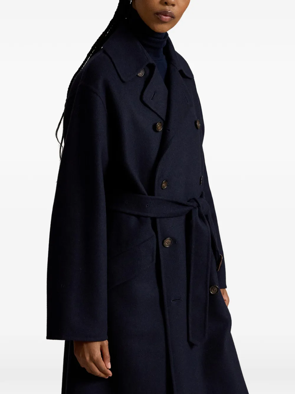 Polo Ralph Lauren Trenchcoat met dubbele rij knopen Blauw