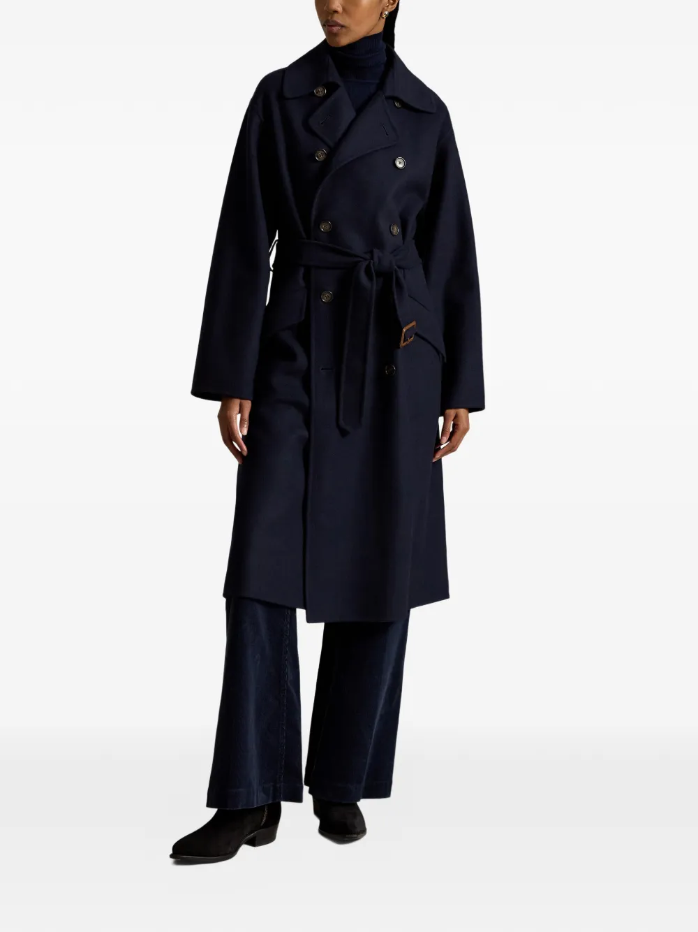 Polo Ralph Lauren Trenchcoat met dubbele rij knopen Blauw