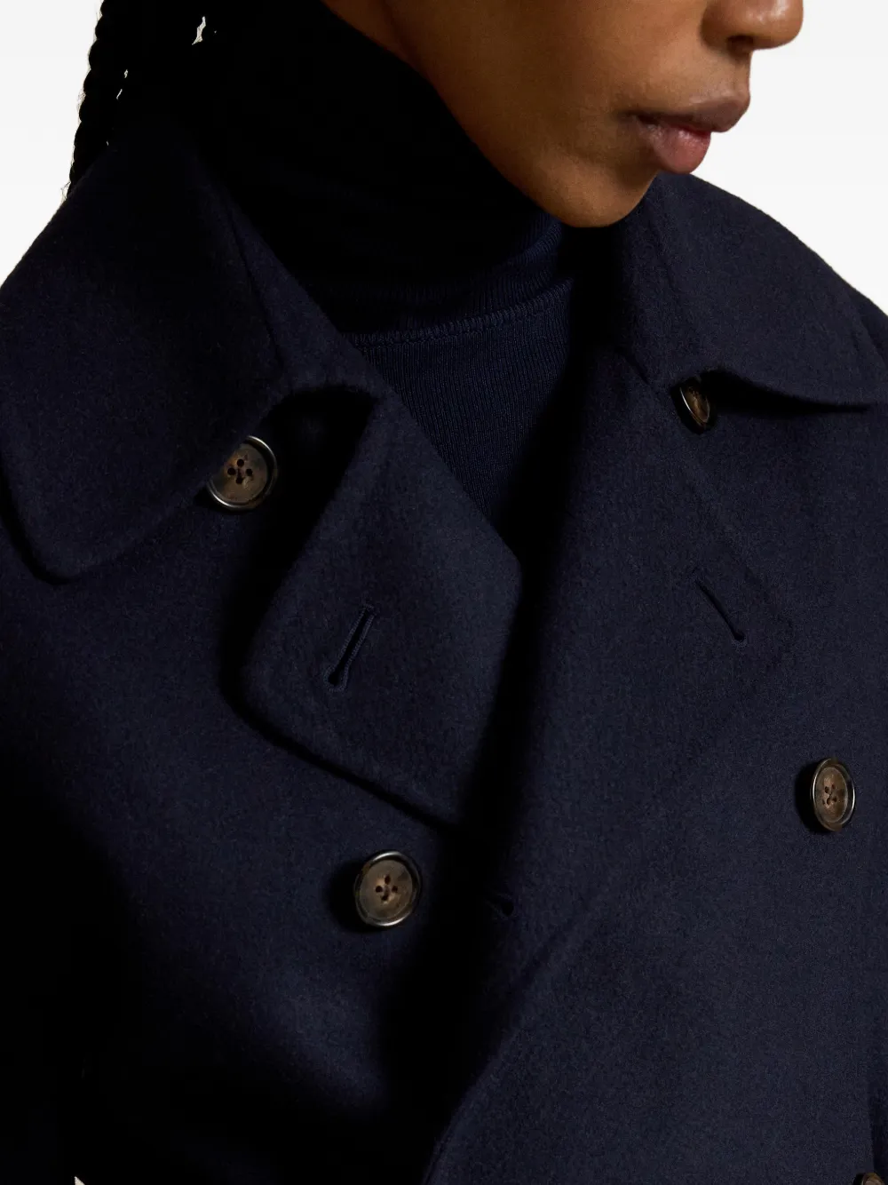 Polo Ralph Lauren Trenchcoat met dubbele rij knopen Blauw