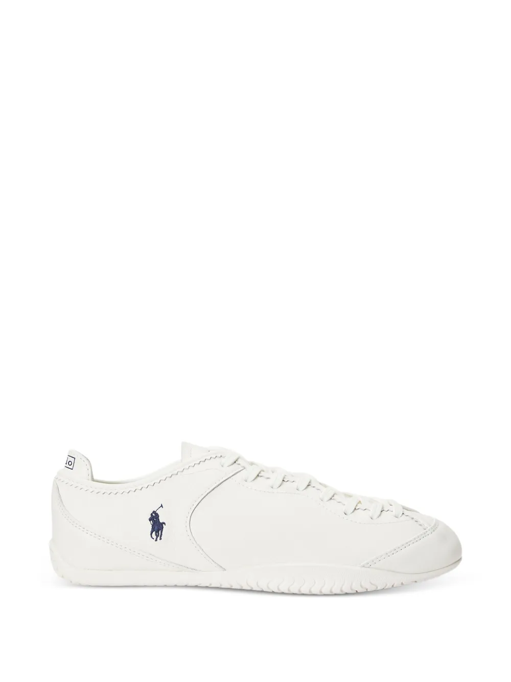 Polo Ralph Lauren leather logo-embroidered sneakers Wit