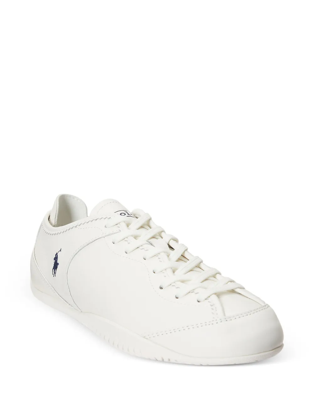 Polo Ralph Lauren leather logo-embroidered sneakers Wit