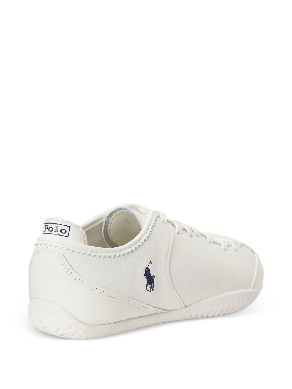 Polo Ralph Lauren leather logo-embroidered sneakers Wit