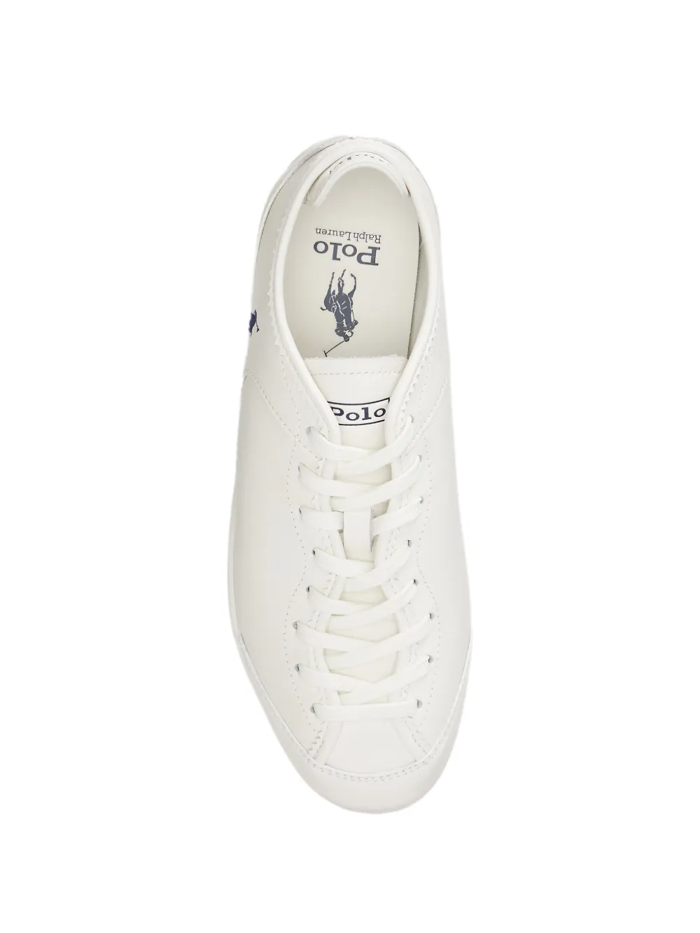 Polo Ralph Lauren leather logo-embroidered sneakers Wit