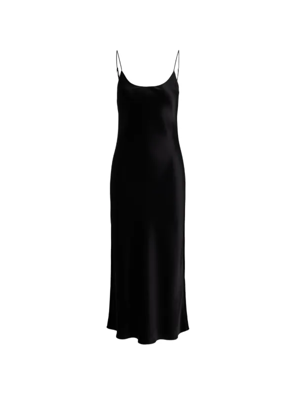 Polo Ralph Lauren Satin Slip Dress | Black