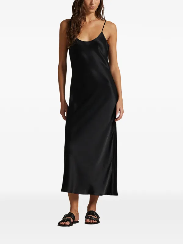 Polo Ralph Lauren Satin Slip Dress | Black