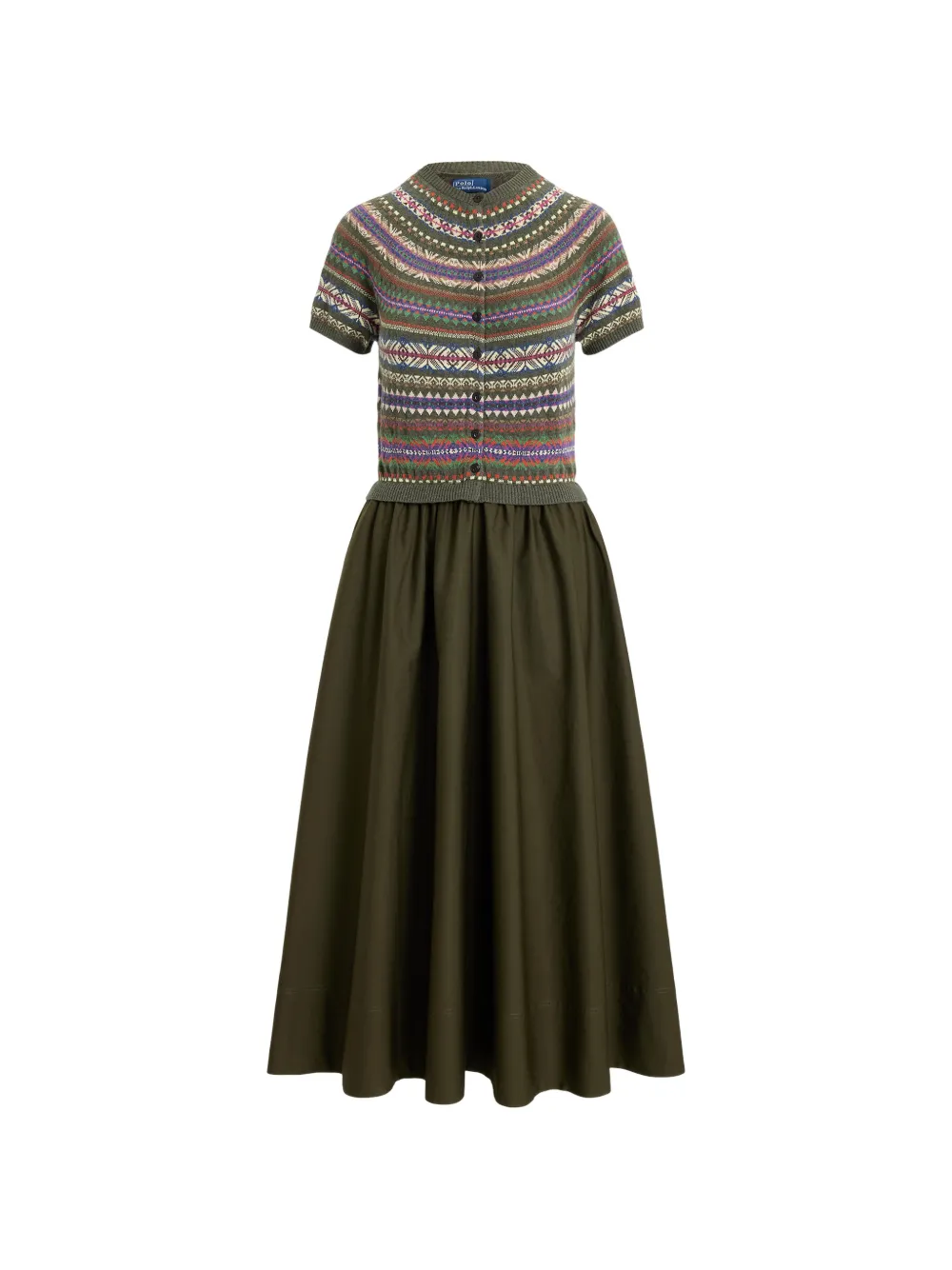Polo Ralph Lauren Kleid mit Fair-Isle-Muster - Grün