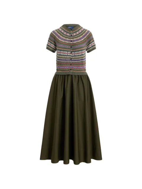 Polo Ralph Lauren hybrid Fair Isle-bodice dress